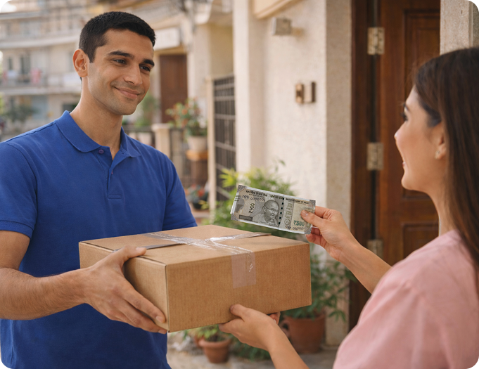 Cash pickup service in india
