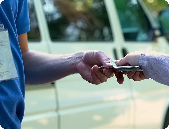 Cash collection step in cms logistics