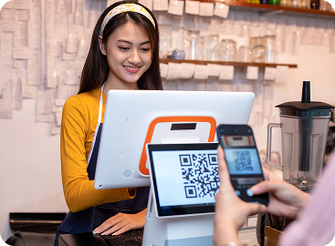 UPI QR code payment by customers