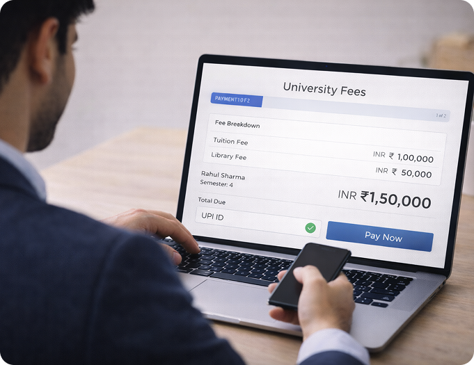 Tuition payments for education sector in India