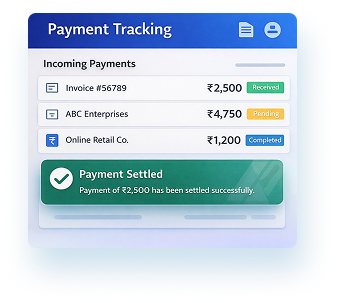 Track payments via virtual account